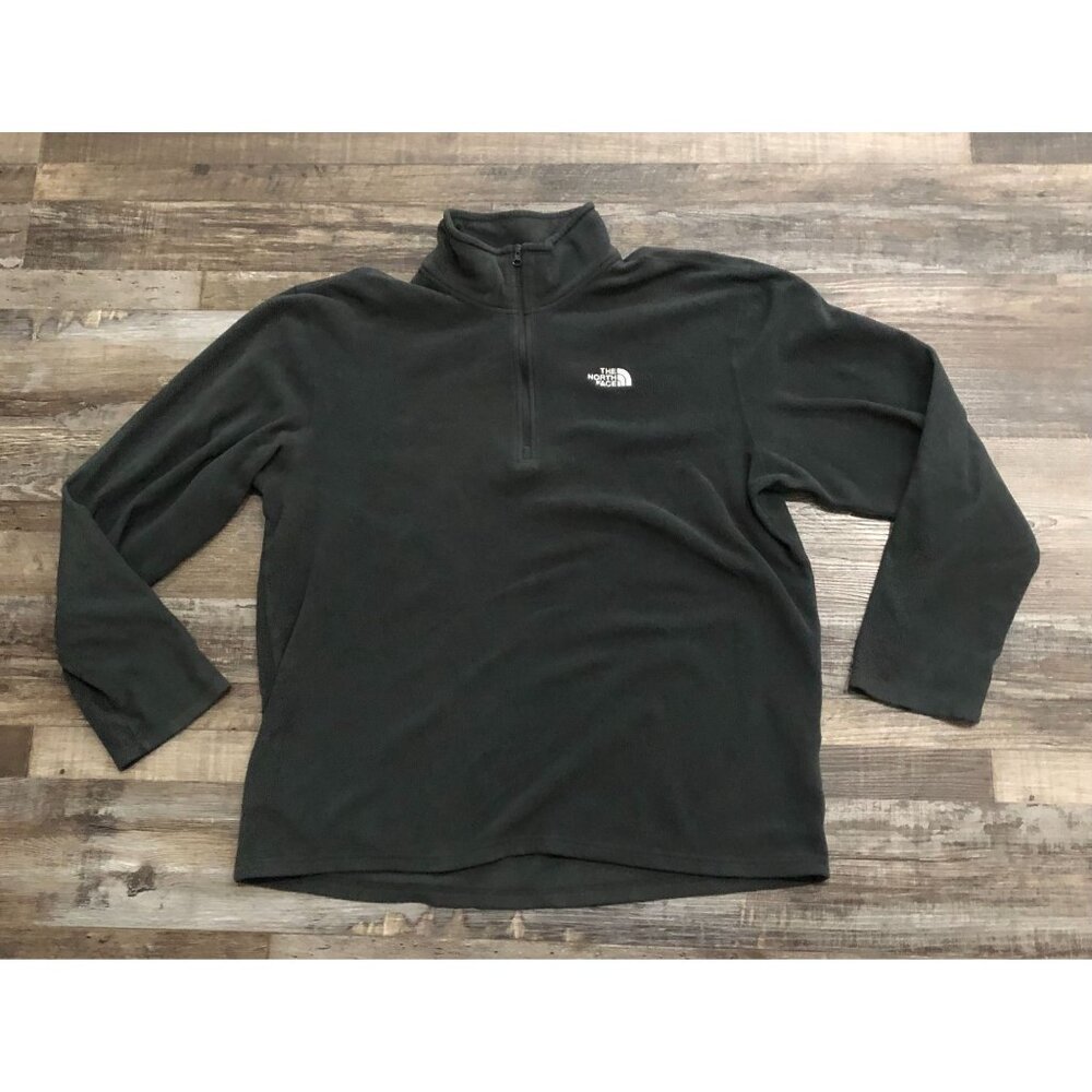 The North Face 1/4 Zip Fleece Pullover Mens Large Charcoal Gray